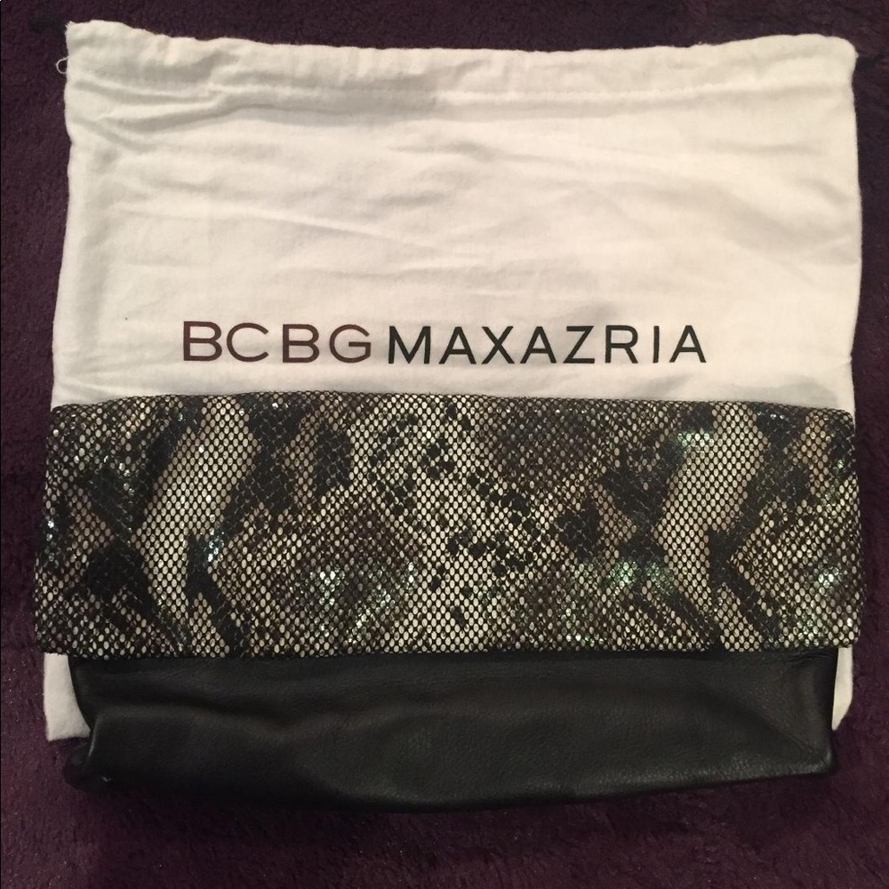 BCBG Maxazria Leather Foldover Clutch